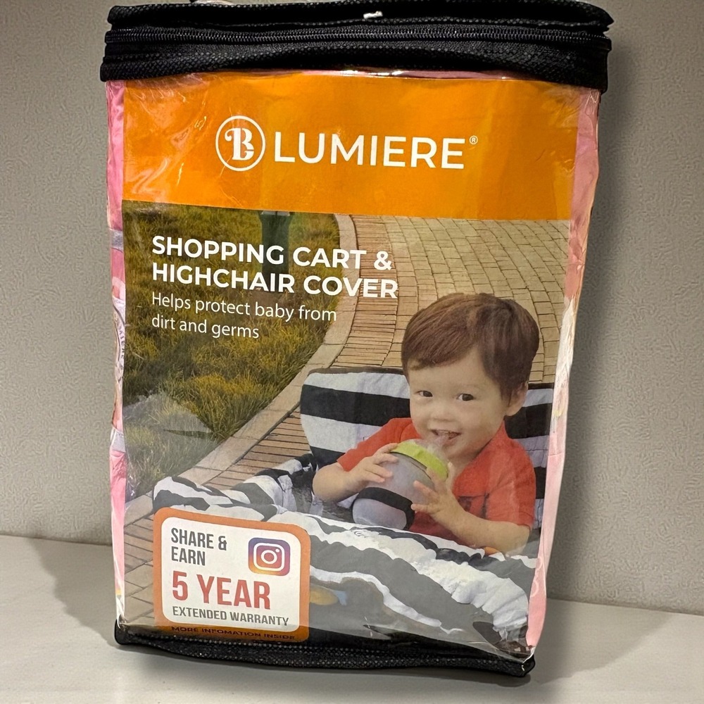 Lumiere Handy Universal Fit Shopping Cart Highchair Cover Pink‎ Unicorn Print